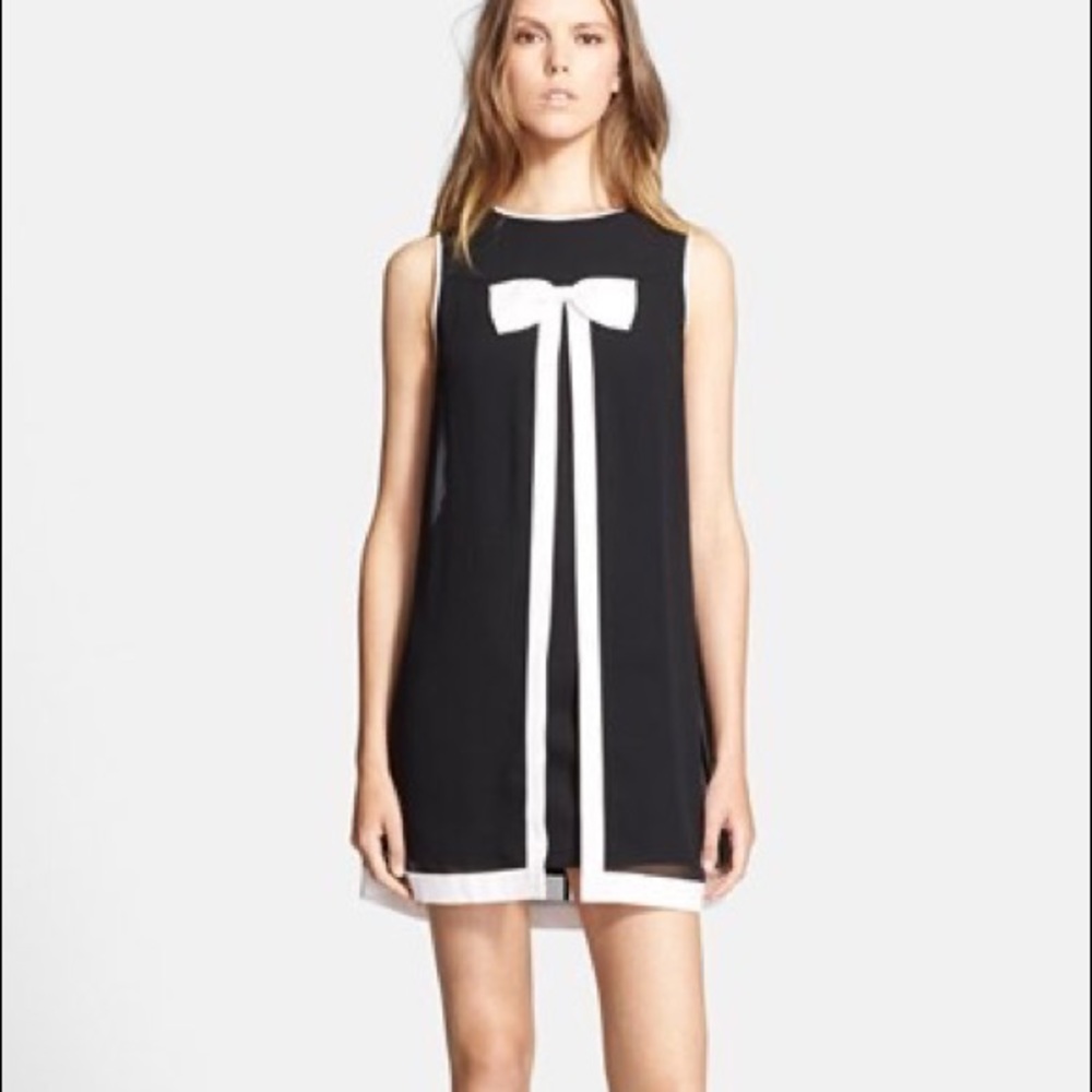 Ted Baker Black and White bow dress
